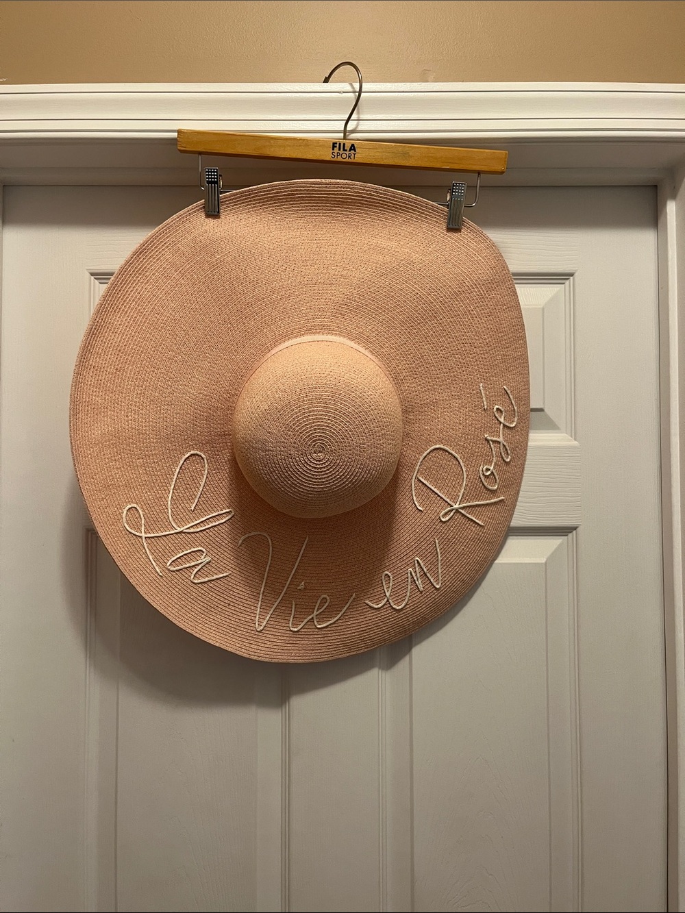 Eugenia Kim Blush Pink Wide-Brim Wall Hat Decor
